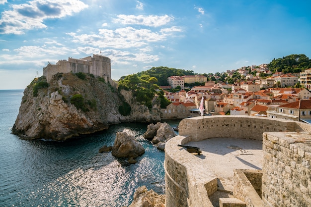 Fort Lovrijenac et mur de Dubrovnik, Croatie.