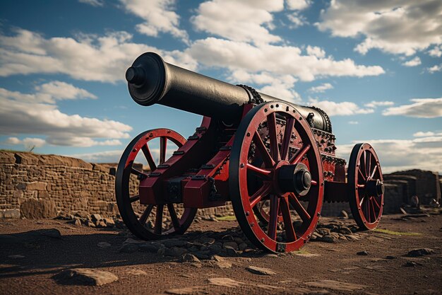 Photo fort pulaski harmonie entre l'histoire militaire et l'ia génératrice de la nature