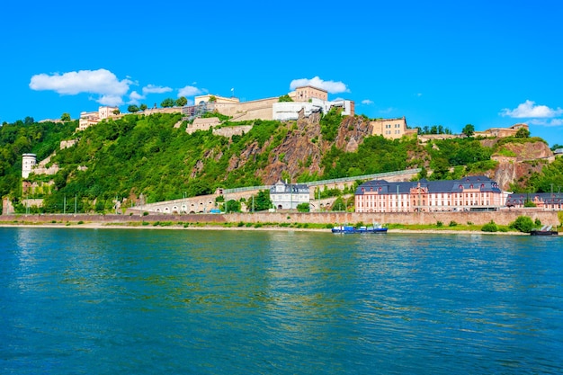 Photo forteresse ehrenbreitstein à coblence allemagne