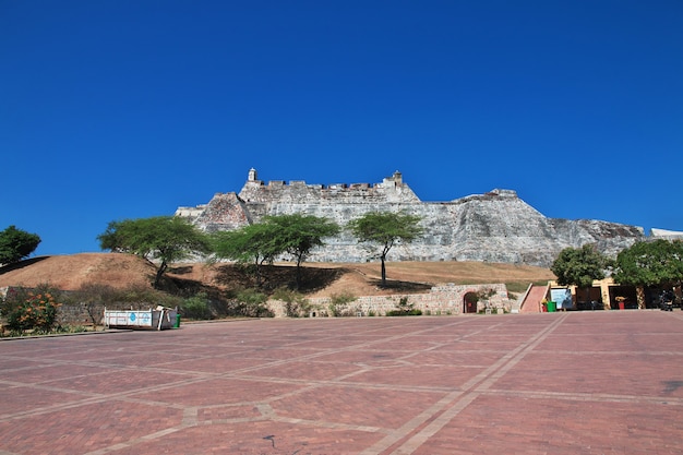 La forteresse vintage Castillo de San Felipe à Carthagène, Colombie