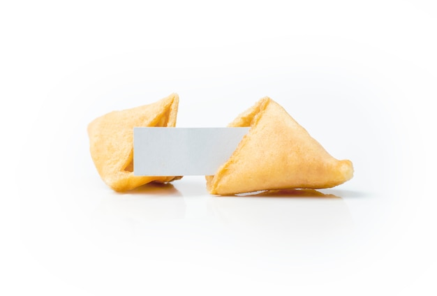 Fortune cookies avec du papier blanc vierge