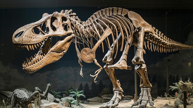 Le fossile de dinosaure Tyrannosaurus Rex a été trouvé génératif Ai