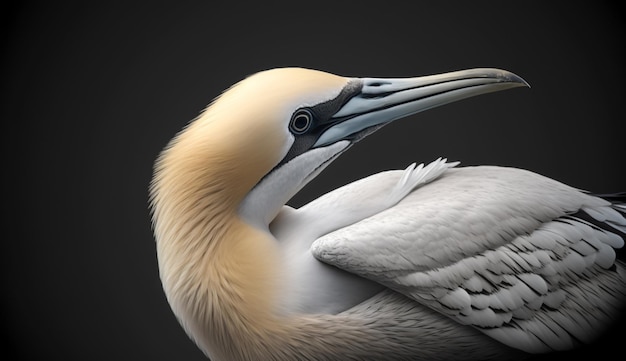 Fou de Bassan oiseau réaliste impressionnant belle image Ai généré art