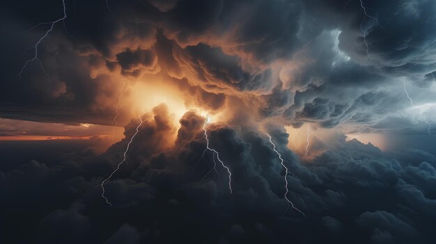 la foudre dans la tempête