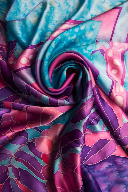 Foulard coloré fait à la main