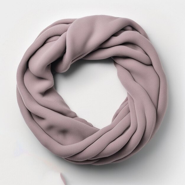 Photo un foulard rose avec une forme ronde du numéro 5 dessus.