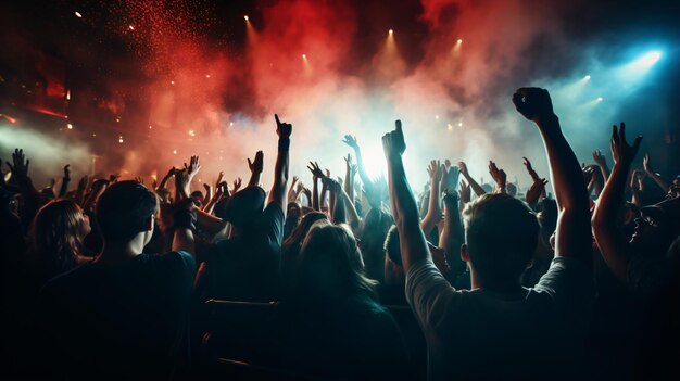 La foule applaudissant au concert