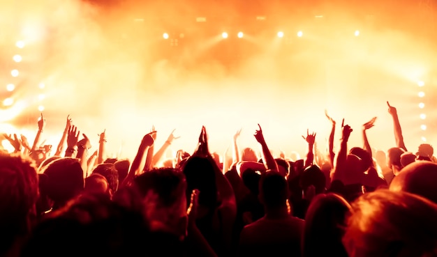 La foule à un concert de musique
