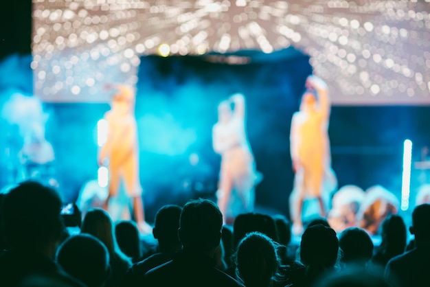 La foule à un concert de musique