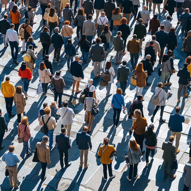 une foule de gens se tiennent autour l'un de l'autre et l'un a une chemise blanche sur lui