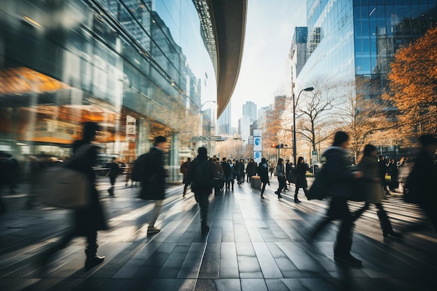 Photo une foule de personnes marchant dans une rue de tokyo