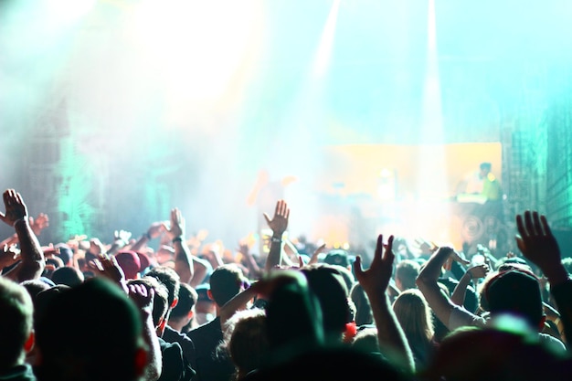 Une foule qui profite d'un concert