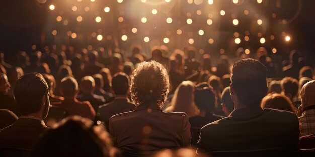 Photo foules de gens dans l'auditorium ia générative