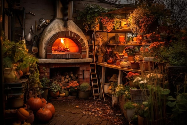 Le four à pizza, la détente sur le patio.