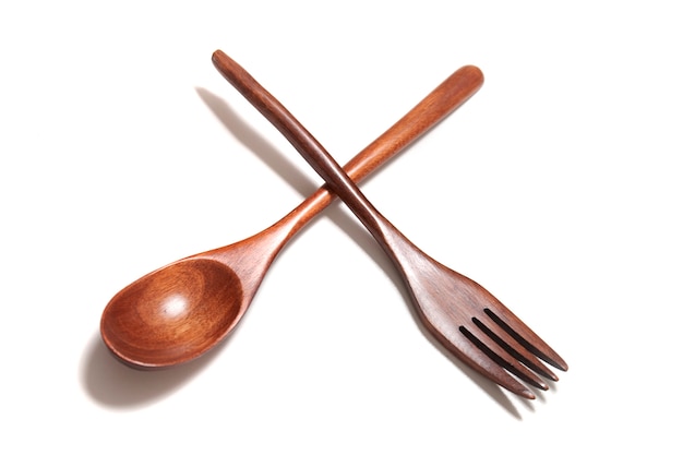 Fourchette et cuillère en bois