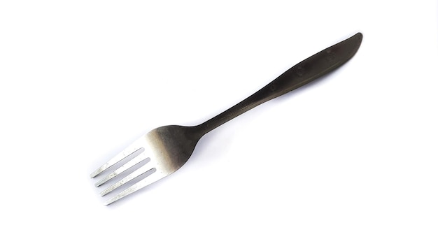 Fourchette sur un fond blanc isolé. outils de cuisine