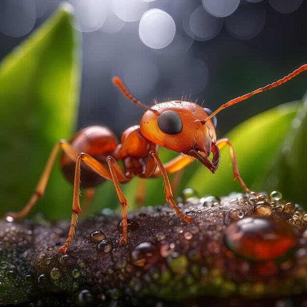 fourmi rouge dans la nature