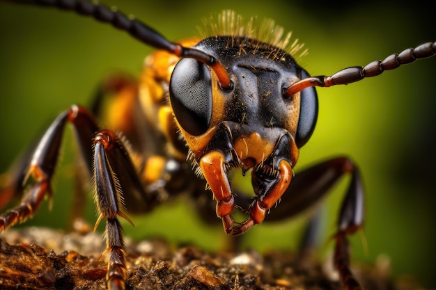 Les fourmis au travail dans une perspective macro