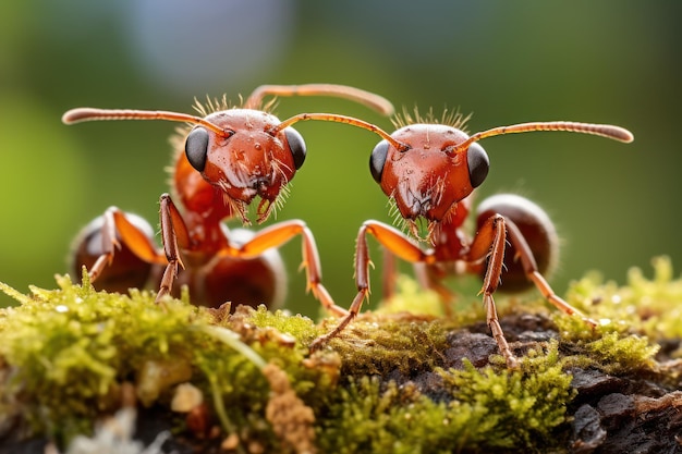 Les fourmis au travail dans une perspective macro