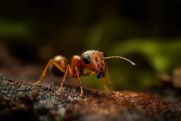 Fourmis dans la nature Fourmis dans l'environnement naturel Illustration 3D Rendu 3D