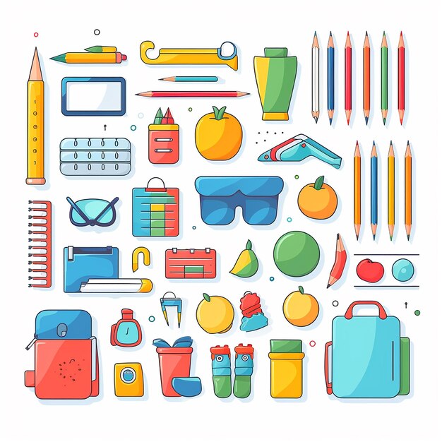 Photo fournitures de bureau scolaires