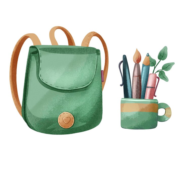 Photo fournitures scolaires d'illustration