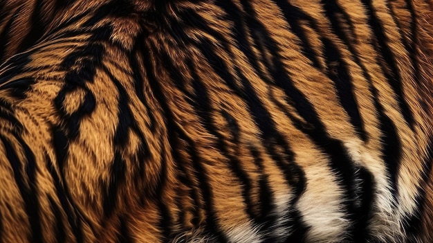 Fourrure animale tigre parfait motif répétitif sans soudure ai générative