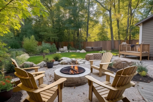 Foyer de jardin relaxant Generate Ai