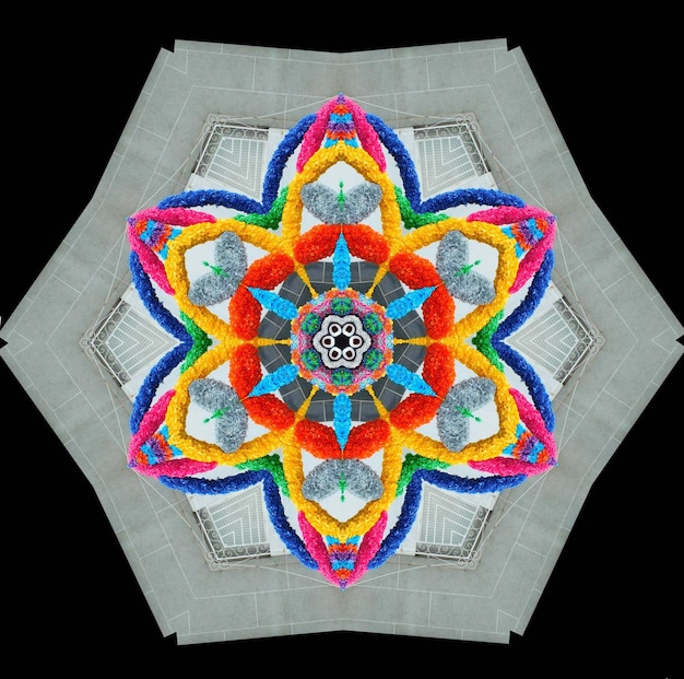 Photo fractales kaléidoscopiques pour les arrière-plans et la conception
