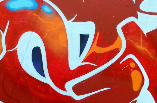 Fragment de dessins de graffitis.