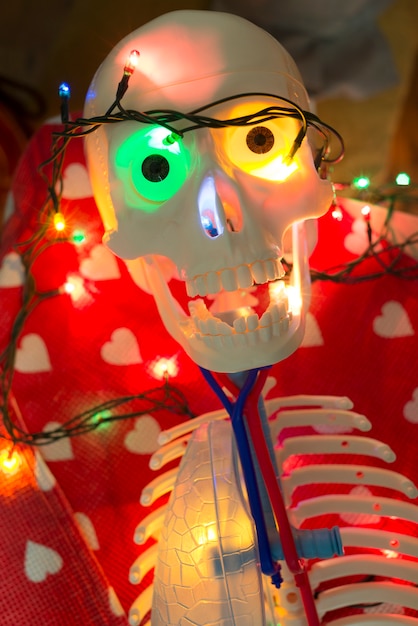 Fragment de squelette en plastique illuminé pour la célébration des vacances d'Halloween