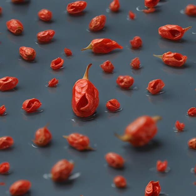 La fraîcheur des baies de goji rouges de près