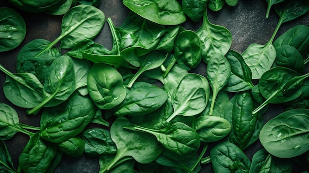 Fraîcheur de légumes à feuilles vertes bio générative ai