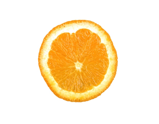 La Fraîcheur De La Mandarine Orange Pelée Est Section Isolée Sur Blanc