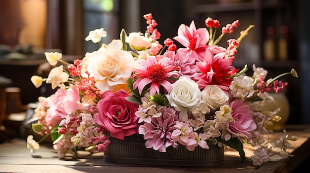 Fraîcheur de la nature dans un bouquet une décoration de table élégante