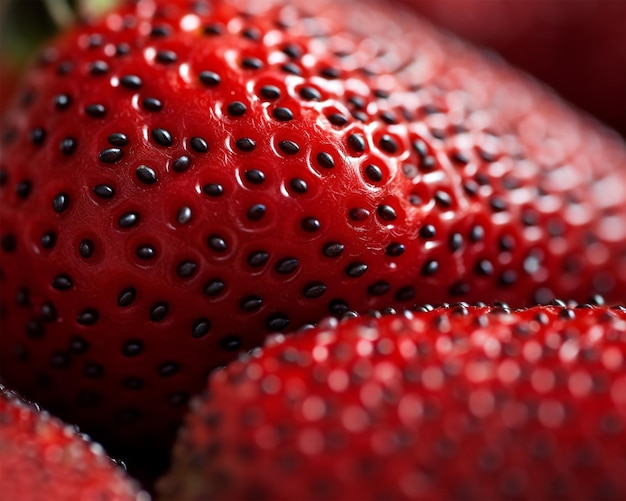 Fraise aux pépins foncés générés par IA