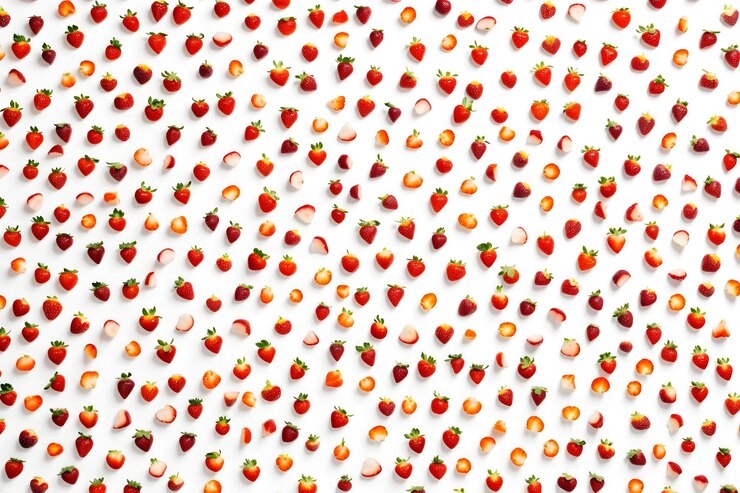 Photo la fraise douce sur fond blanc l'art généré par l'ia du réseau neural