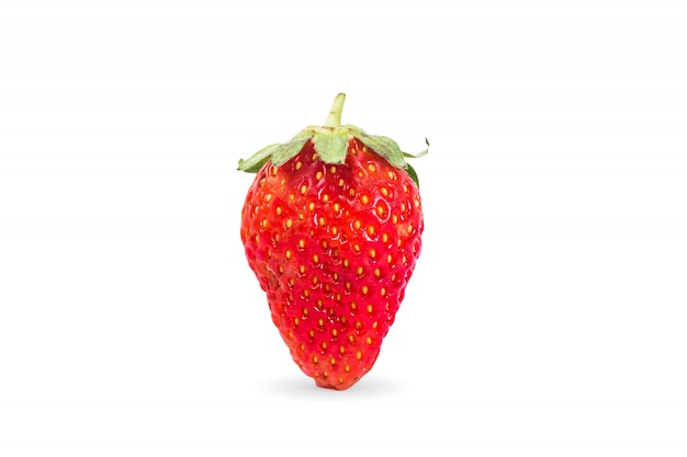 fraise sur fond blanc