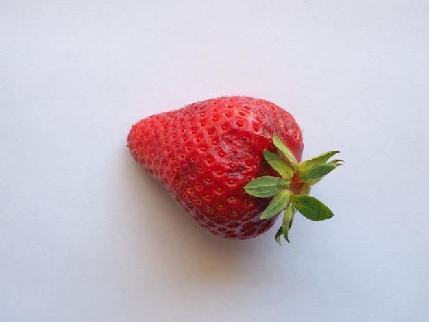 Fraise sur fond blanc