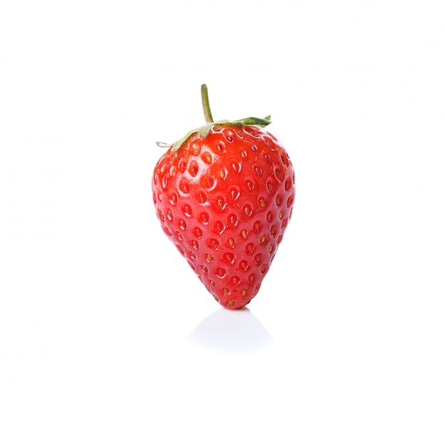 Fraise sur fond blanc