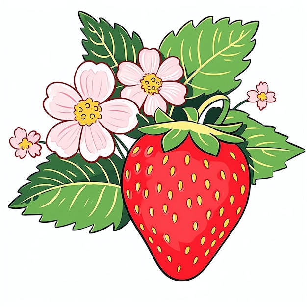 Photo fraise sur fond transparent