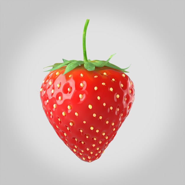 Fraise isolé sur blanc background.ing