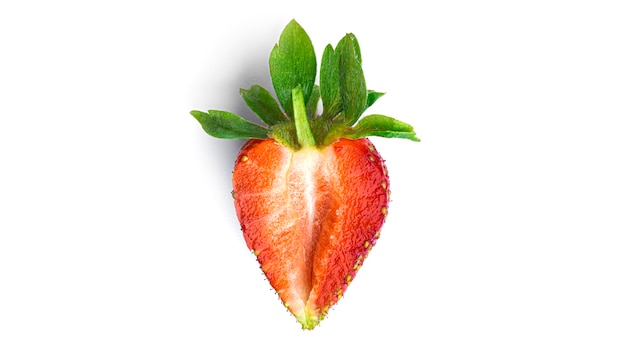 Photo fraise isolé sur blanc.