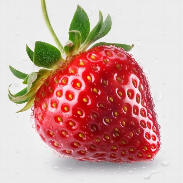 Fraise isolé sur fond blanc Generative AI