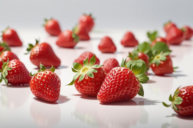 Fraise isolée sur fond blanc