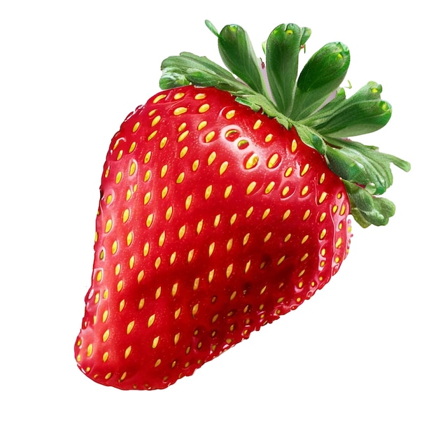 Fraise isolée sur fond transparent ou blanc png