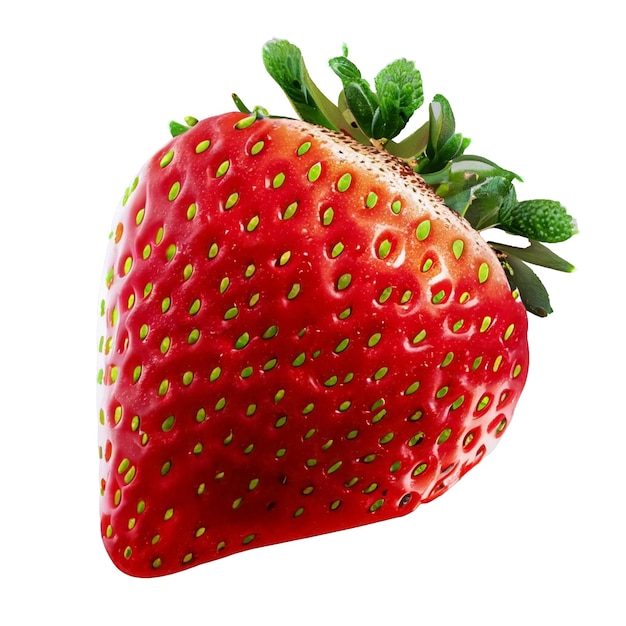 Fraise isolée sur fond transparent ou blanc png