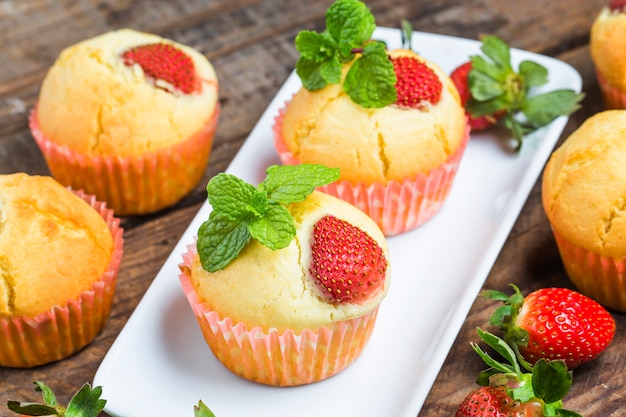 Photo fraise muffin