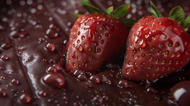 Des fraises au chocolat