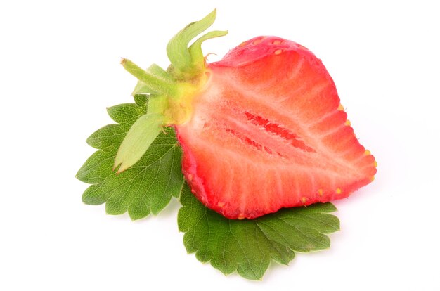 Fraises sur blanc